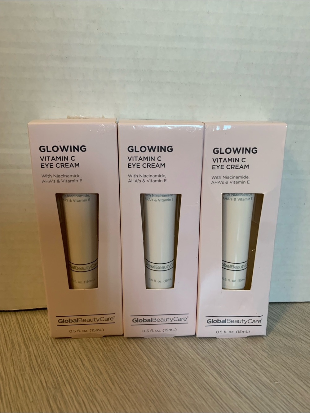 3 Global Beauty Care Glowing Vitamin C Eye Cream With Niacinamide AHAs Vitamin E